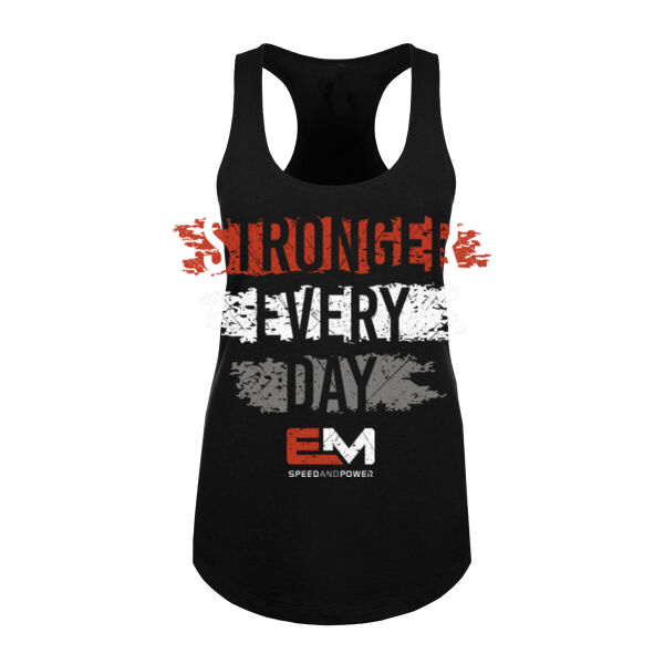STRONGER EVERY DAY - WOMEN'S FITTED TANK TOP - $QAMGUB$ Thumbnail